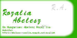 rozalia abelesz business card